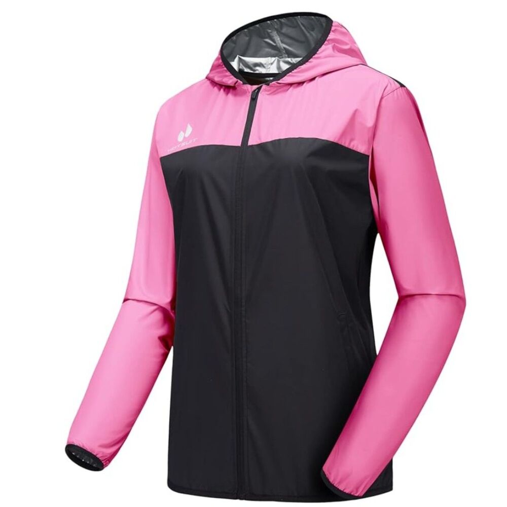 HOTSUIT Sauna Suit Women Weight Loss Gym Sweat Suits Workout Jacket Pink Medium
